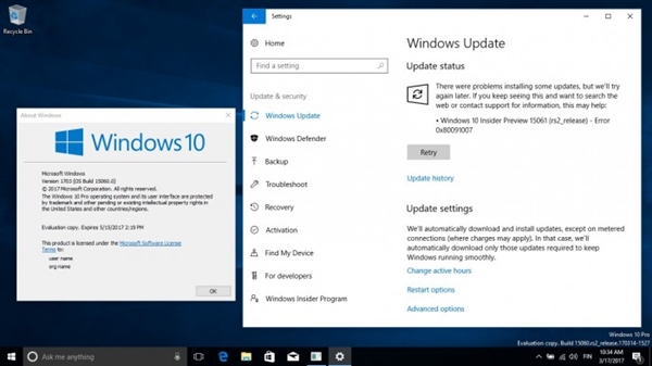 微软发布Win10 15061无法更新？问题出在这