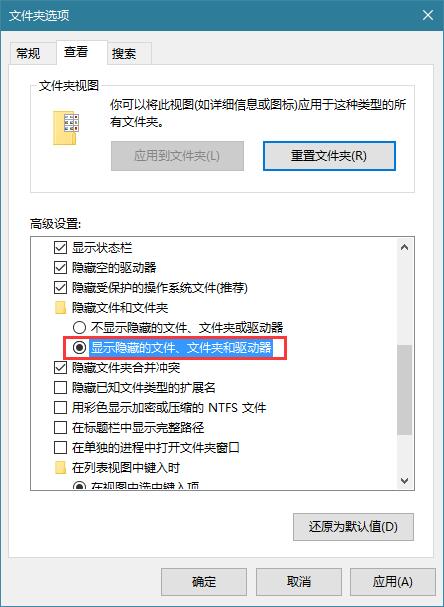 Win10系统如何查看隐藏文件
