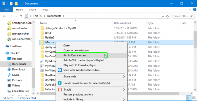 如何将快速访问文件夹添加到Windows资源管理器