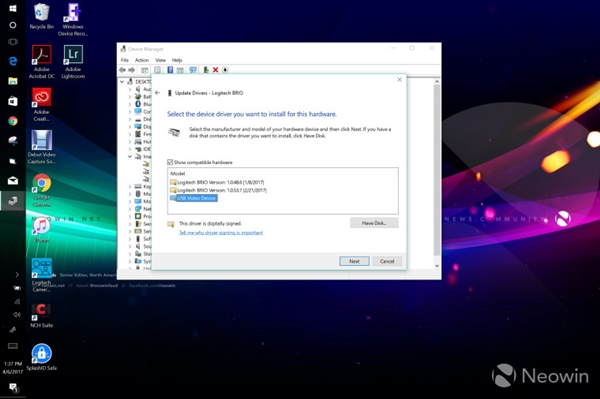 升级Windows 10创意者更新后罗技摄像头罢工：这样解决