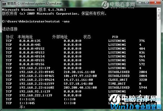 怎么看电脑端口是否被占用？Win10查看端口占用命令