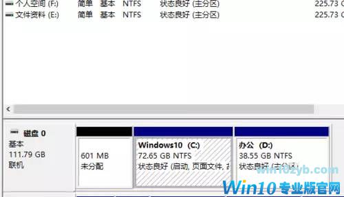 在窗口的右下边可以看到磁盘，选择你要分区的磁盘，右键点击，然后选择&ldquo;压缩卷&rdquo;