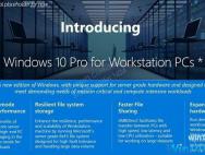微软将针对工作站电脑释出新版Windows 10 Pro更新