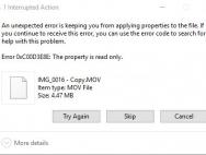 Windows 10 错误0xC00D3E8E：该属性是只读的