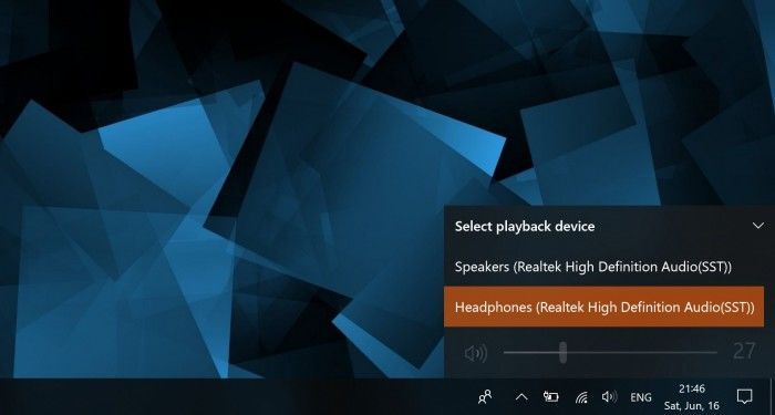 在Win10上使用Win7的音量控制界面