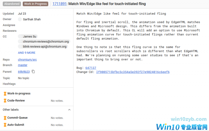 Win10 Chromium浏览器改进使用双指触控板手势移动问题