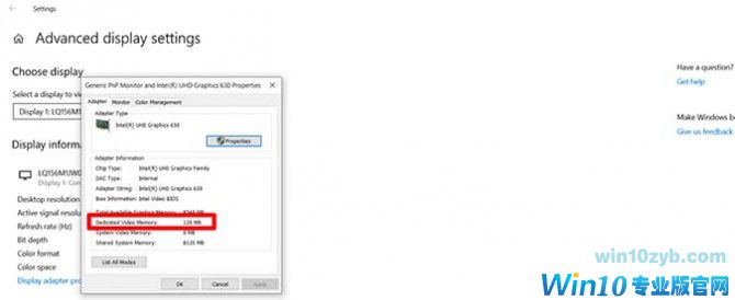 Win10专业版下如何检查VRAM ?