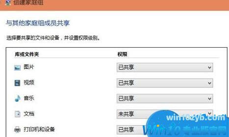 Win10如何创建家庭组网络共享5