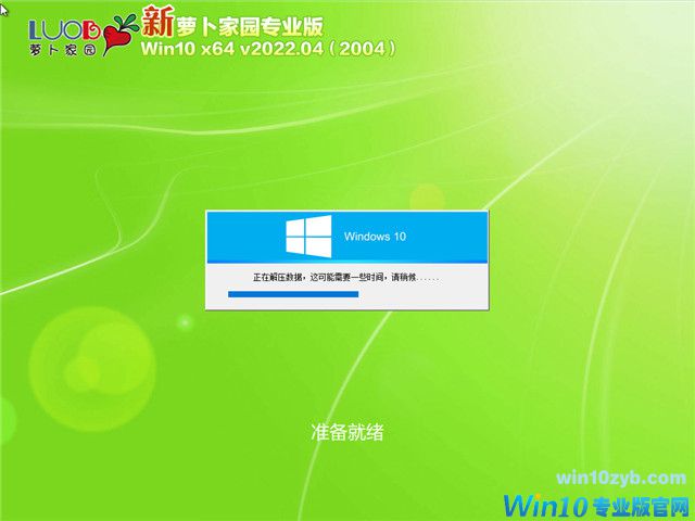 萝卜家园 Win10 64位专业版(2004) v2022.04