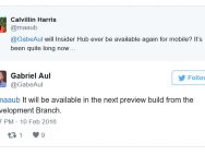 Win10 Mobile版Insider Hub将回归