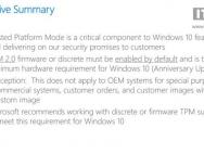 今年夏天起Win10新设备需支持TPM 2.0安全功能