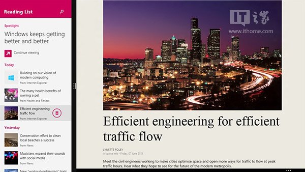 微软更新Win8.1阅读列表应用,引诱升级Win10