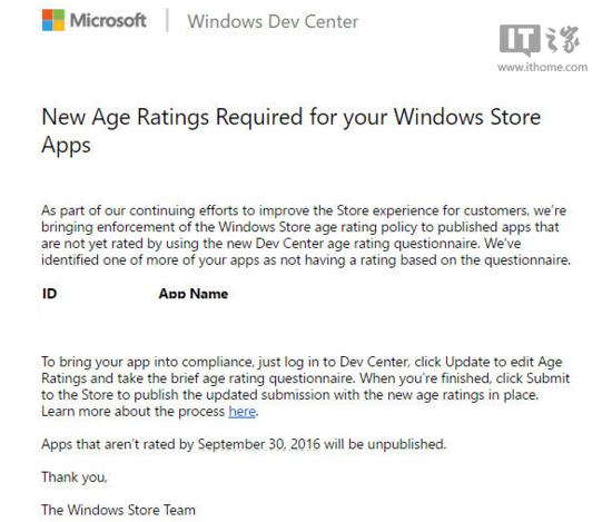 微软强制Win10商店应用年龄分级:未分级应用将被下架