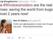 眼神勾人！性感美女高管盛赞Win10用户