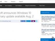 微软诡异自曝：Win10周年更新8月2日发布