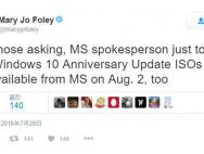 Win10一周年更新官方ISO镜像8月2日放出