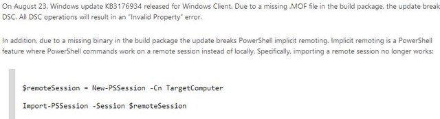 开发者注意：Win10更新破坏了PowerShell功能