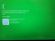 蓝屏死机要说再见？ Win10开始测试绿屏死机界面