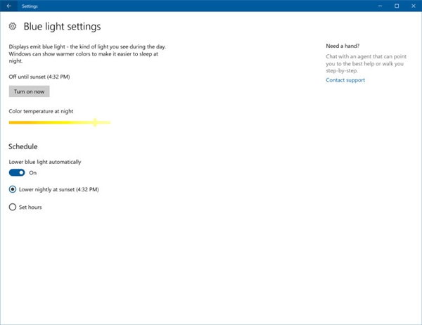 &ldquo;夜猫子&rdquo;福利：Windows 10低蓝光模式正式上线！