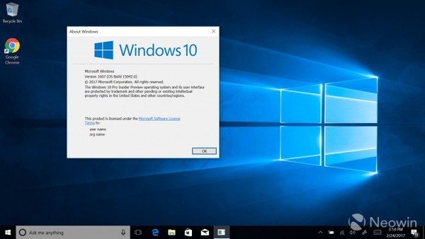 Windows 10 Build 15042发布：