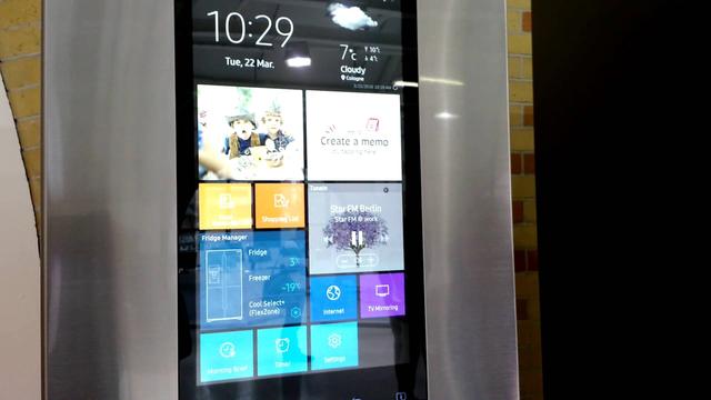 用冰箱上网?这款冰箱自带大触摸屏能运行win10