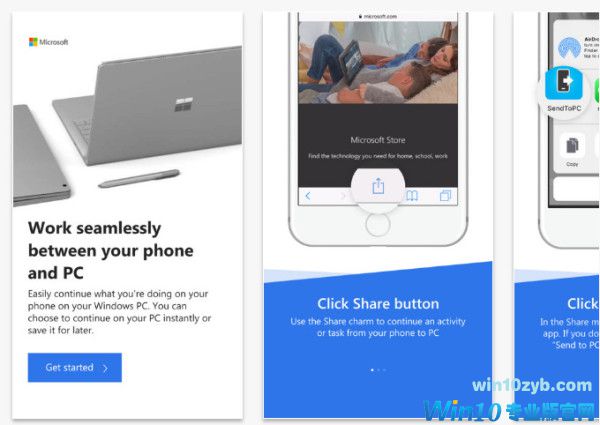 Win10 Continue on PC功能支持iPhone