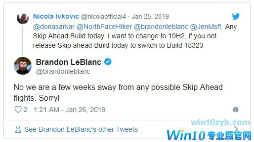 微软项目经理发话：Win10 19H2预览版距离推送只剩几周时间